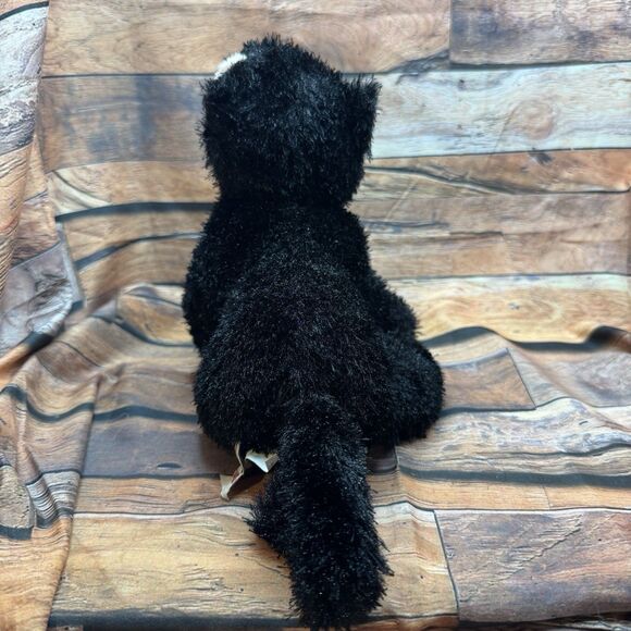 Ganz Webkinz Black Cat HM135 Plush Stuffed Animal Toy Green Eyes No Code - Picture 3 of 9